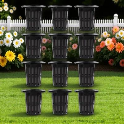 Hydroponic Net Pots 3 Inch - 50개입 플라스틱 수경 재배용 바구니, 3인치
