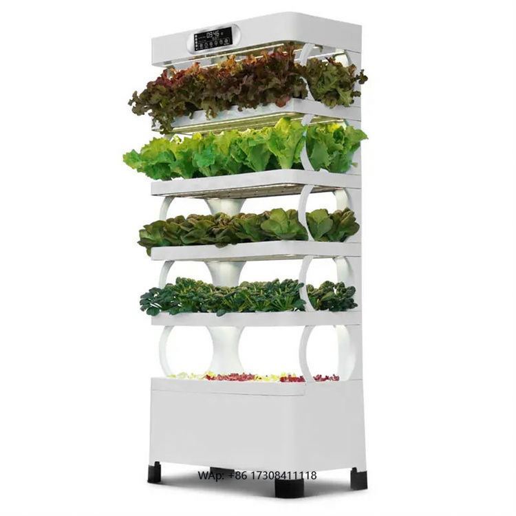 Hydroponic Tower Garden - 가정용 수직 수경 재배 시스템, 실내