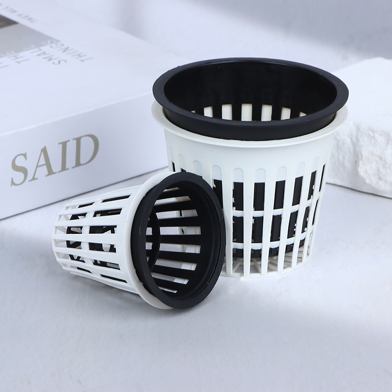 Hydroponic Net Pots 3 Inch - 블랙 화이트 수경재배 바구니 10개 2/3인치