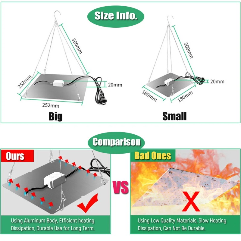 LED 식물 성장 빛 1000W/2000W 전체 스펙트 - Led Grow Light 1000W Full Spectrum 리뷰 및 가격