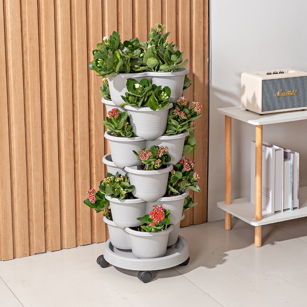 새로운 수직 타워형 쌓을 수 있는 플라스틱 화분, 이동 - Hydroponic Tower Garden 리뷰 및 가격