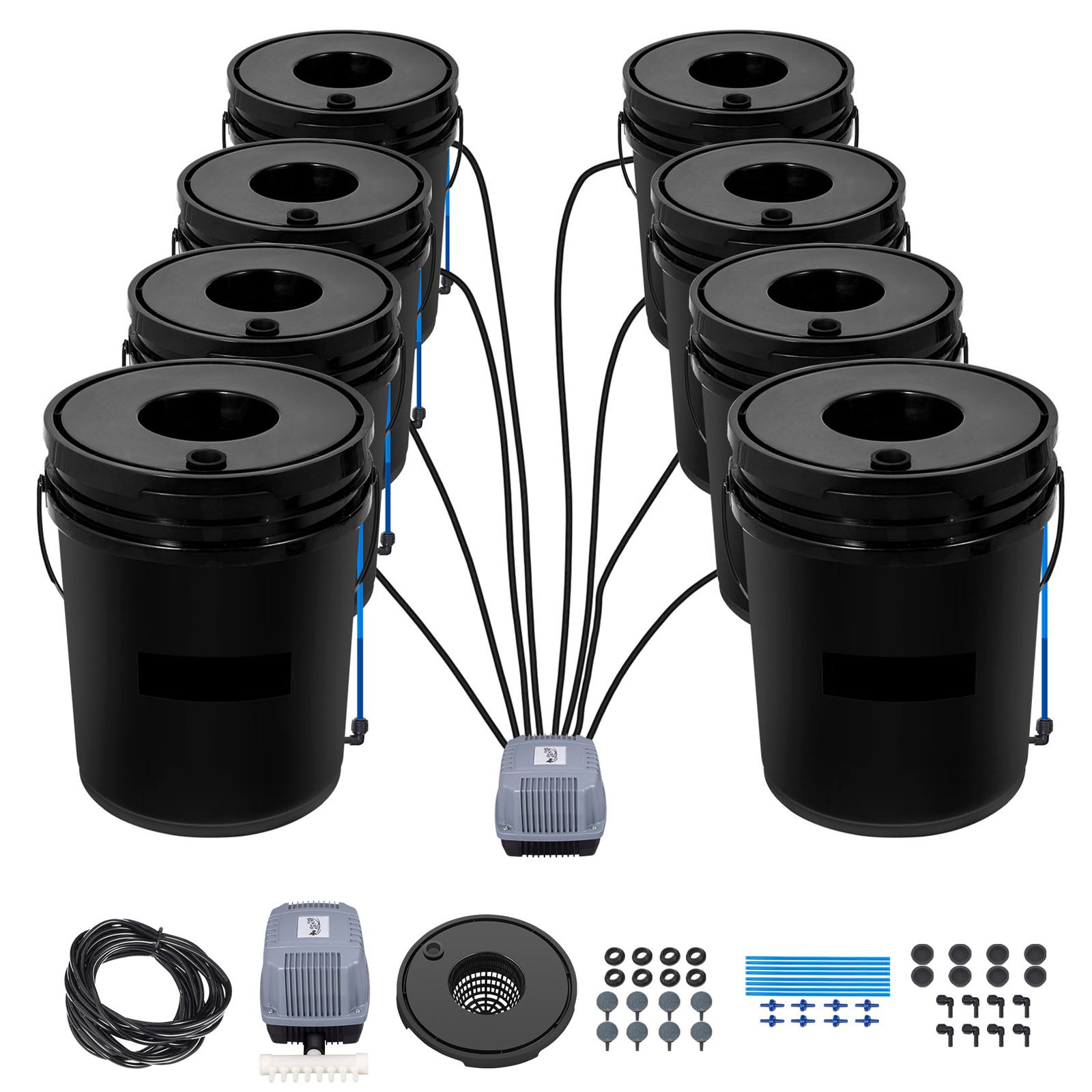 DWC 수경재배 시스템, 5갤런 8개 버킷, 심층수경재 - Dwc Bucket System 5 Gallon 리뷰 및 가격