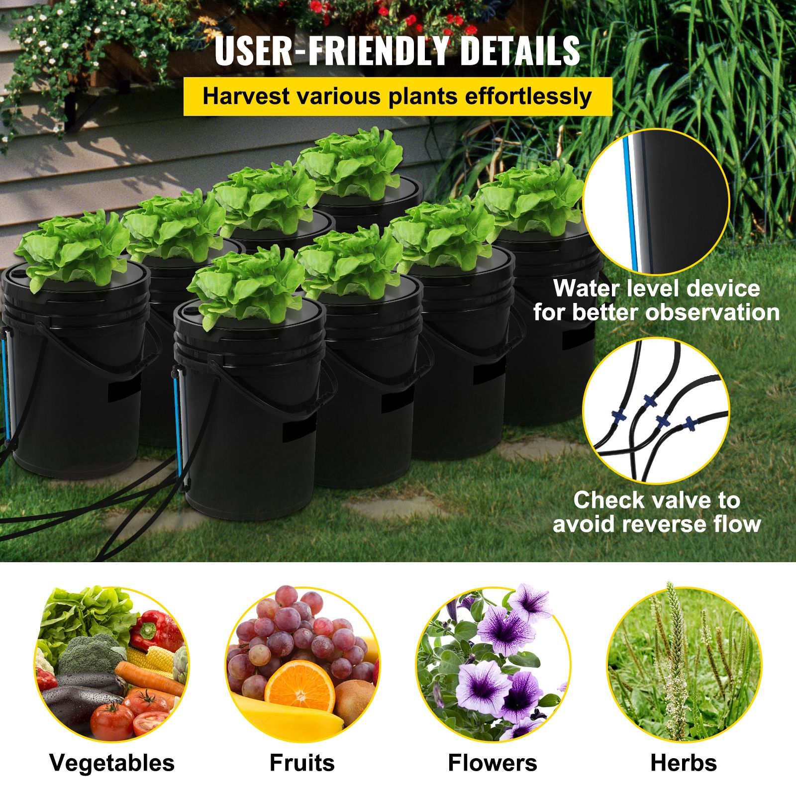 DWC 수경재배 시스템, 5갤런 8개 버킷, 심층수경재 - Dwc Bucket System 5 Gallon 리뷰 및 가격