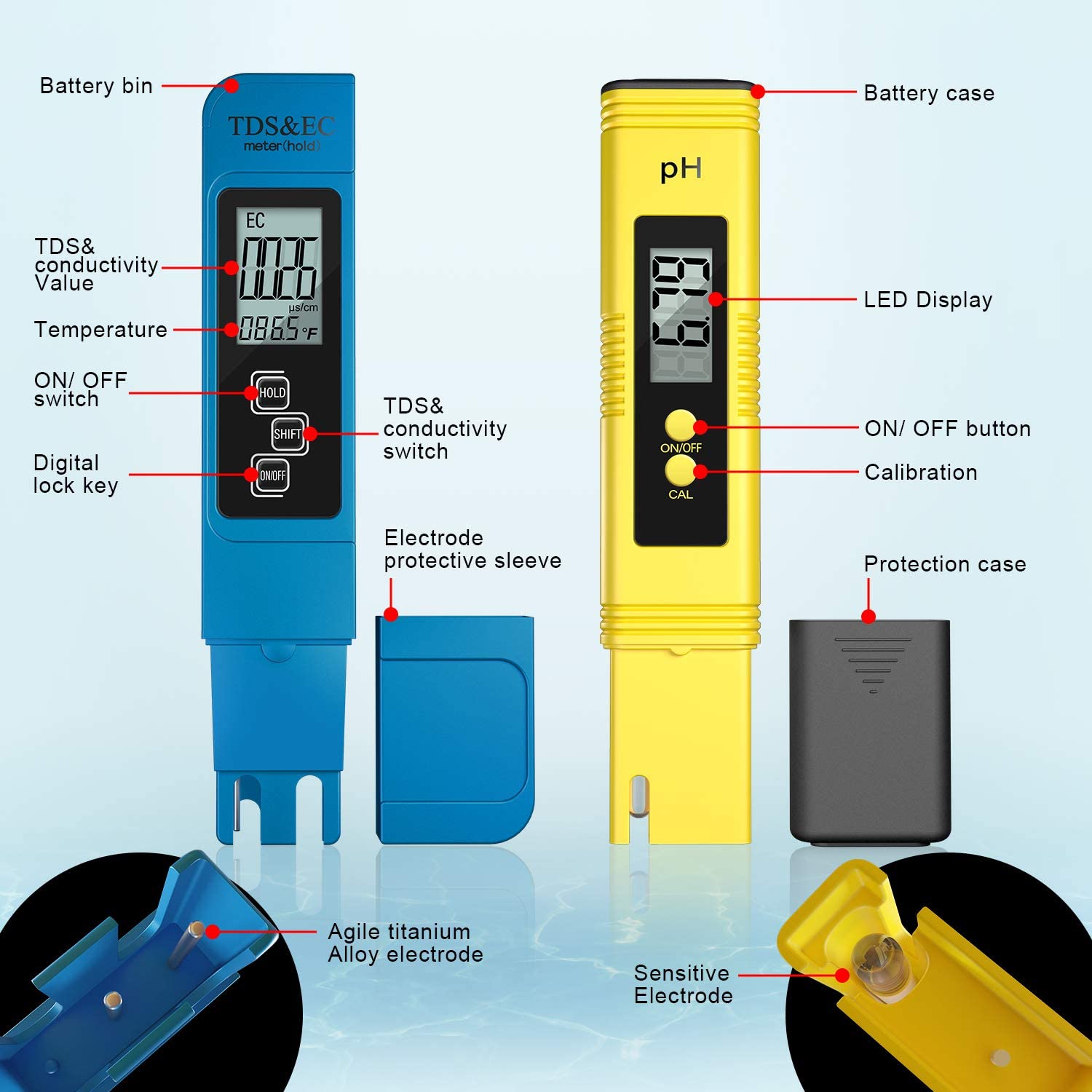 디지털 PH /TDS/ EC 미터 테스터 온도계 펜 수 - Ph Ec Meter Hydroponic 리뷰 및 가격