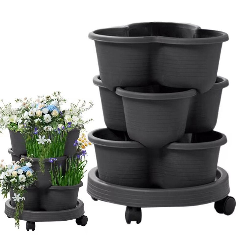 새로운 수직 타워형 쌓을 수 있는 플라스틱 다층 화분, - Hydroponic Tower Garden 리뷰 및 가격