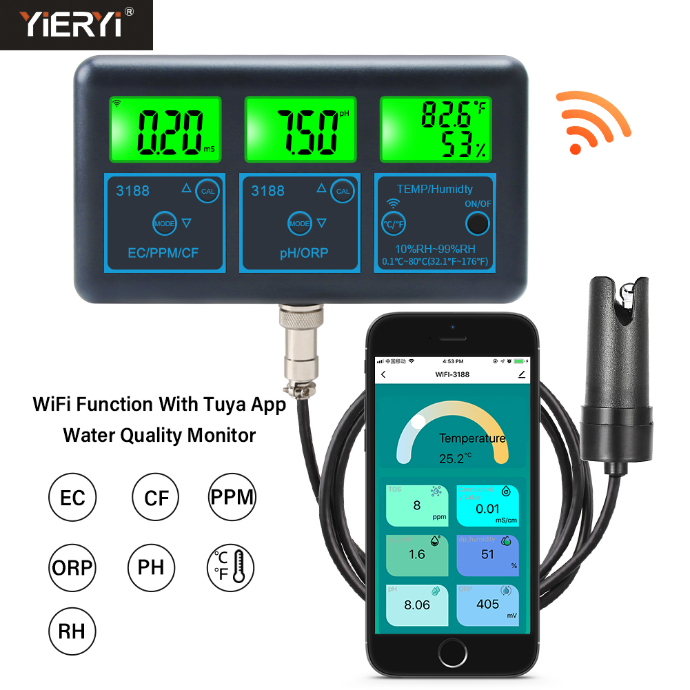 WiFi PH 측정기 온도 TDS(ppm) EC ORP - Ph Ec Meter Hydroponic 리뷰 및 가격