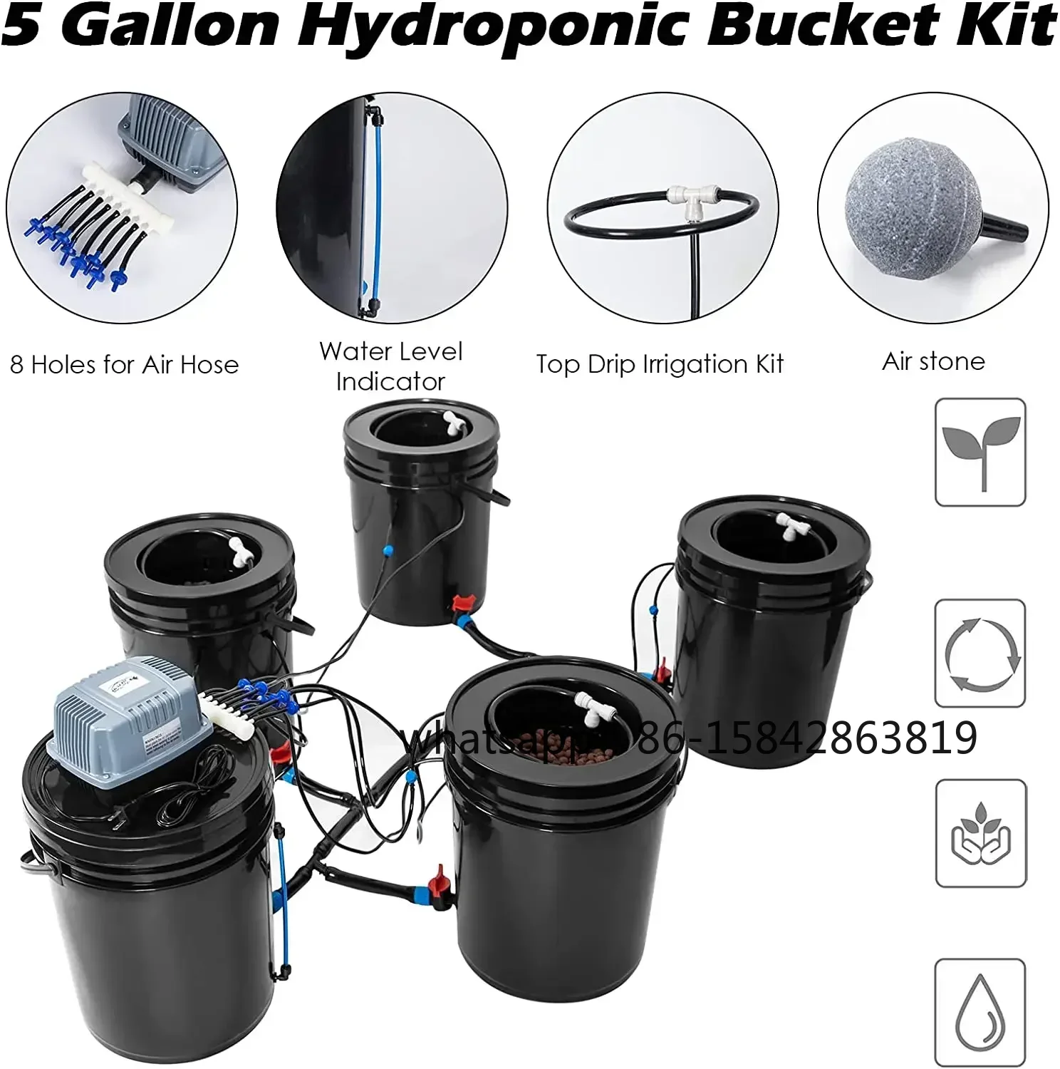 새로운 심층수경재배 5갤런 버블 플로우 버킷 DWC R - Dwc Bucket System 5 Gallon 리뷰 및 가격