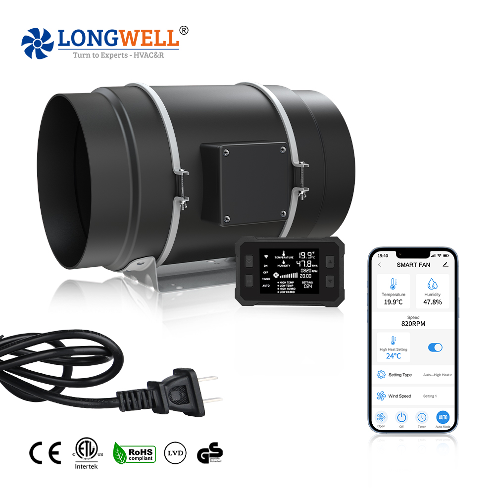 스마트 앱으로 제어 가능한 4, 5, 6, 8인치 저소 - Inline Duct Fan 8 Inch 리뷰 및 가격