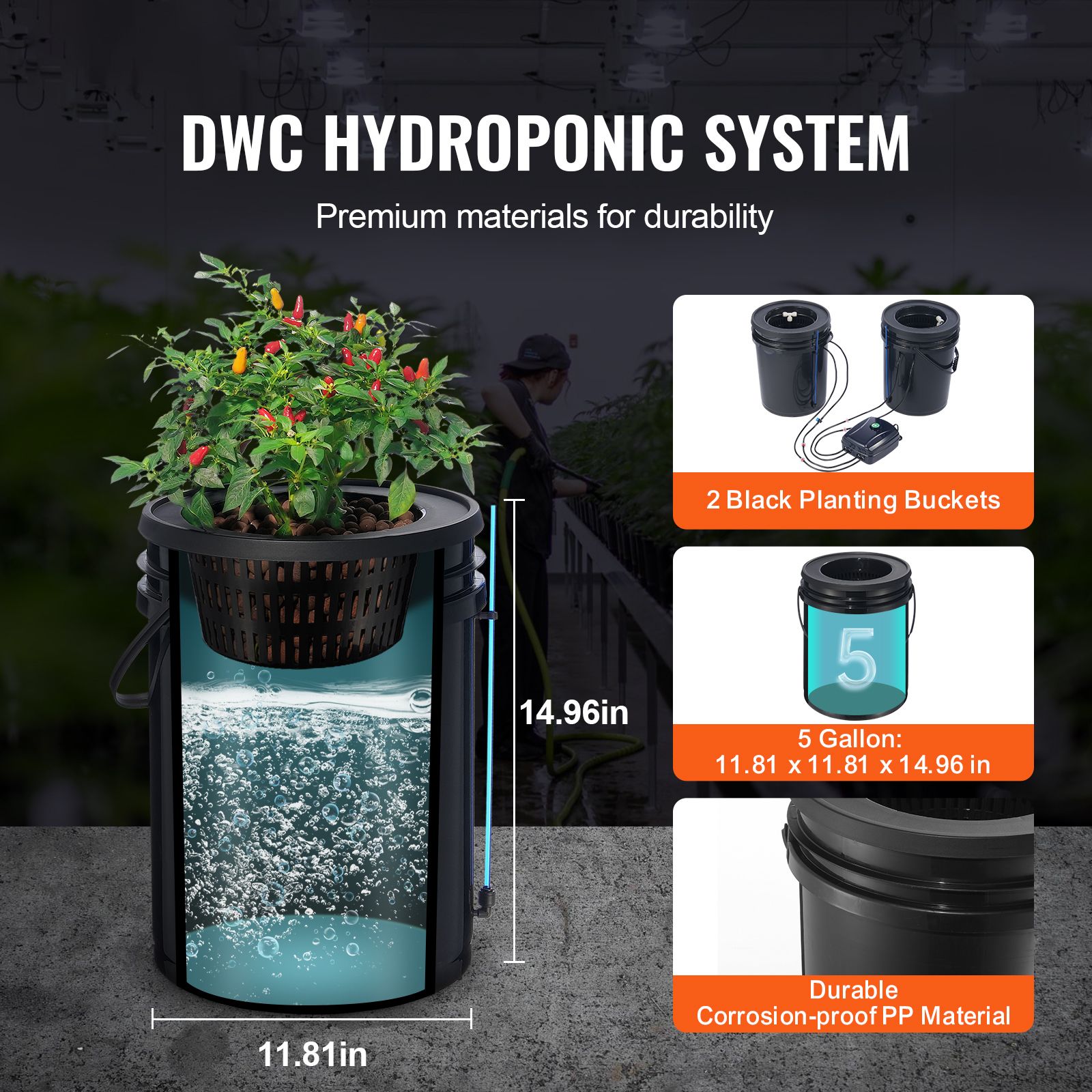 DWC 수경재배 시스템, 상단 드립 키트가 있는 수경재 - Dwc Bucket System 5 Gallon 리뷰 및 가격