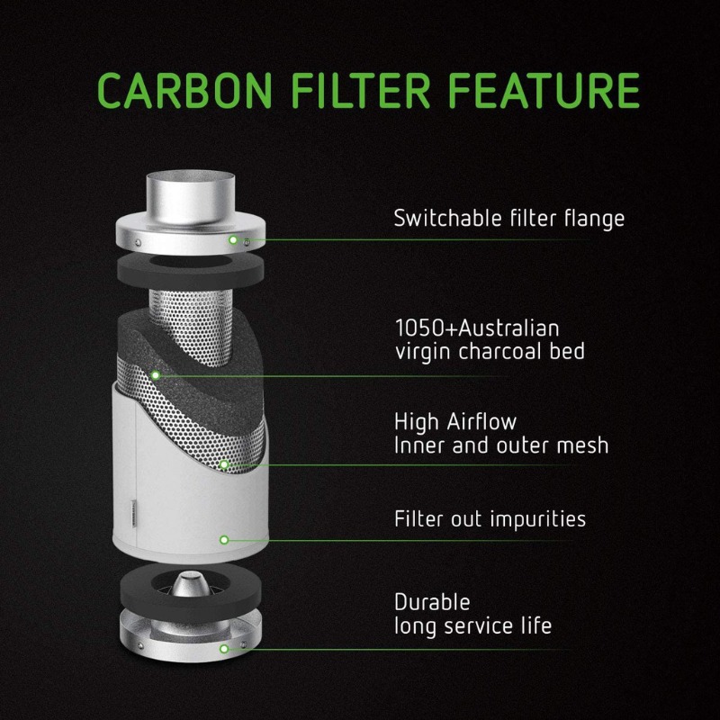 4/6/8인치 인라인 카본 에어 필터, 수경재배 그로우 - Carbon Filter Grow 6 Inch 리뷰 및 가격