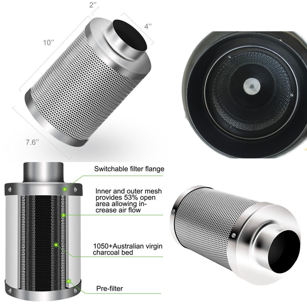 원심 팬 및 활성탄 에어 필터, LED 성장 조명, 실 - Carbon Filter Grow 6 Inch 리뷰 및 가격