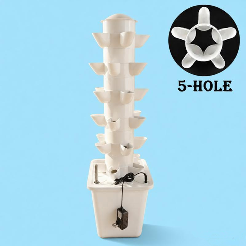 수경 재배 시스템 키트, 6단 30개의 화분으로 구성된 - Hydroponic Tower Garden 리뷰 및 가격