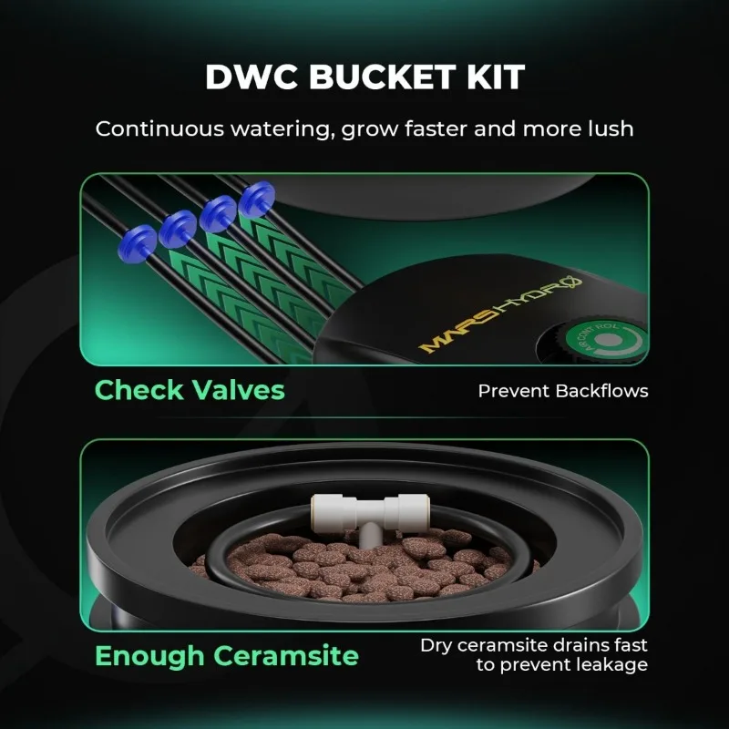 Mars Hydro 5 갤런 DWC 실내 수경 재배 시 - Dwc Bucket System 5 Gallon 리뷰 및 가격
