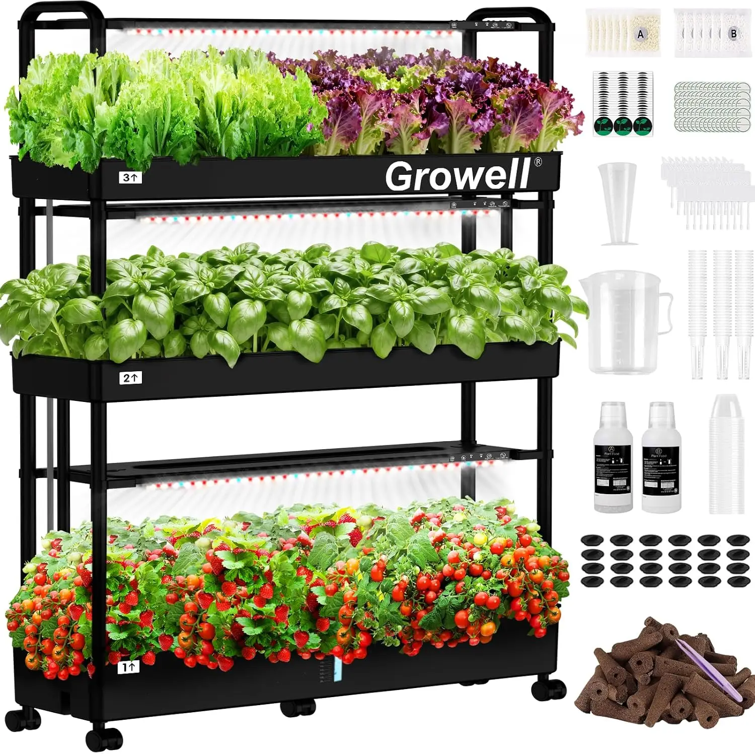 대형 수경재배 시스템 키트, 90개의 화분이 있는 수직 - Hydroponic Tower Garden 리뷰 및 가격