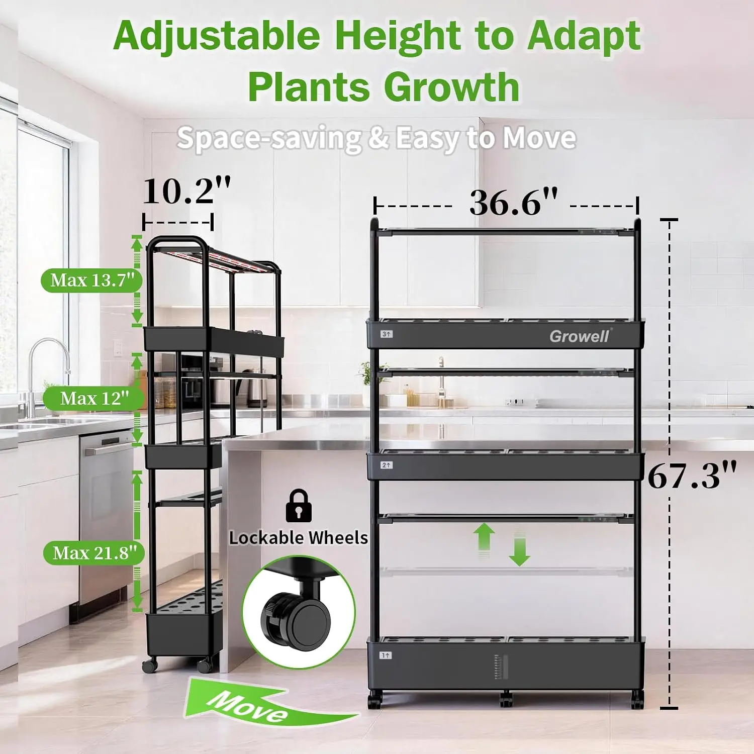 대형 수경재배 시스템 키트, 90개의 화분이 있는 수직 - Hydroponic Tower Garden 리뷰 및 가격