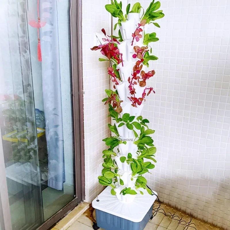 온실 정원 무토양 재배 타워 수직 수경 재배 시스템 일 - Hydroponic Tower Garden 리뷰 및 가격