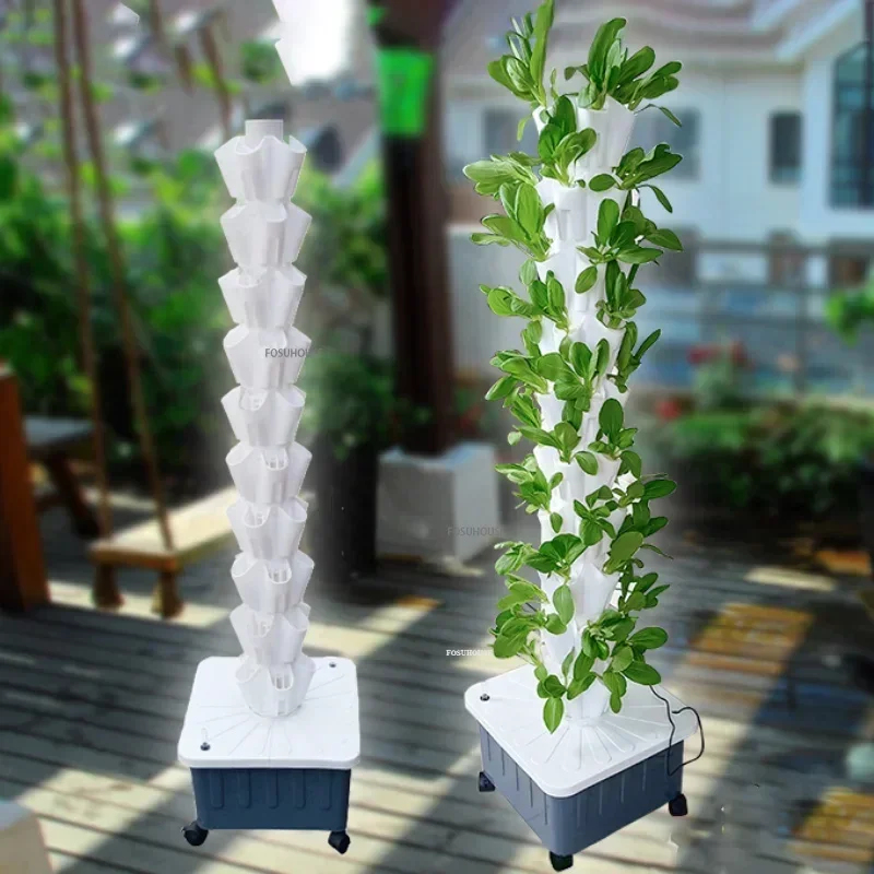 온실 정원 무토양 재배 타워 수직 수경 재배 시스템 일 - Hydroponic Tower Garden 리뷰 및 가격