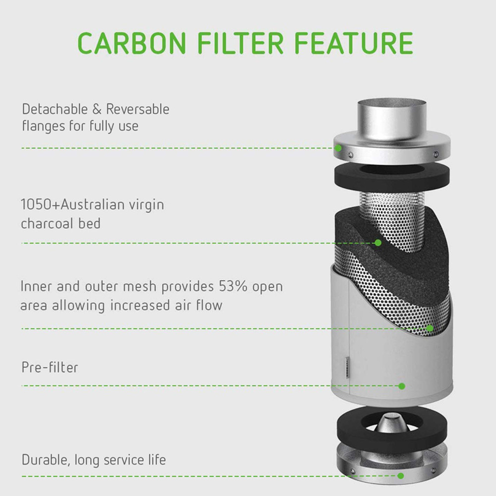 성장 텐트 원심 팬 키트, 속도 조절 가능, 활성 탄소 - Carbon Filter Grow 6 Inch 리뷰 및 가격