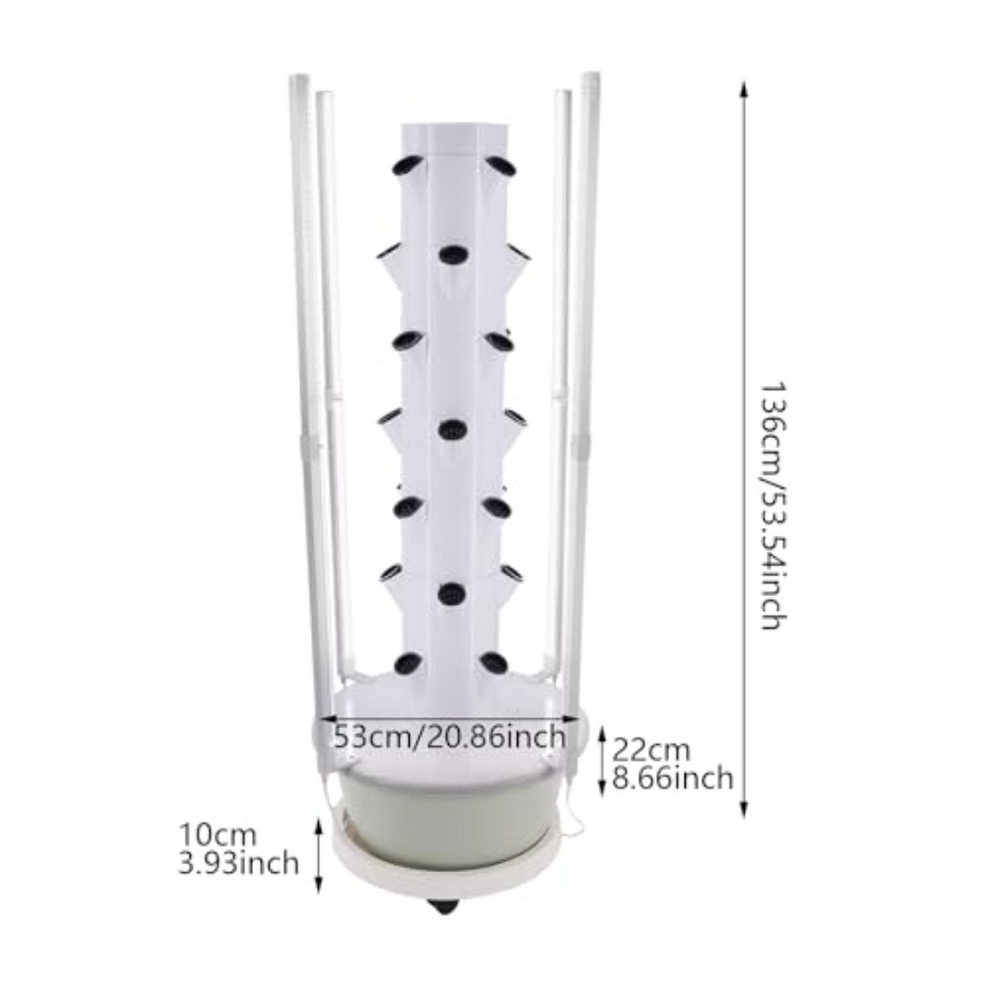 실내/실외 정원 농장 및 학교용 수경재배 타워: LED - Hydroponic Tower Garden 리뷰 및 가격